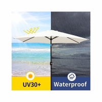 Umbrela de protectie solara pentru gradina, diametru de 2.7 m, crem, Vivo, PU27